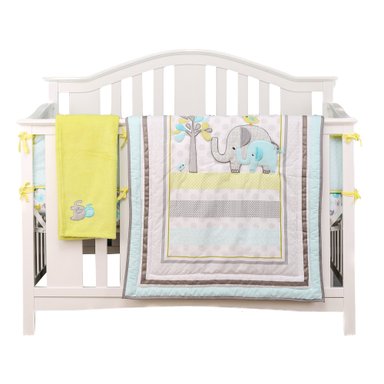 SET ROPA DE CUNA 100% ALGODON MAMÁ ELEFANTE. - 1