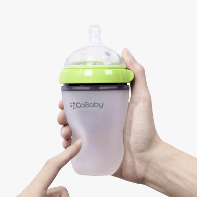 MAMADERA COBABY SL250R SILICONA FLEXIBLE 250 ML ROSADO - 2
