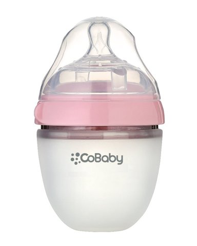 MAMADERA COBABY SL150R SILICONA FLEXIBLE 150 ML ROSADO - 1