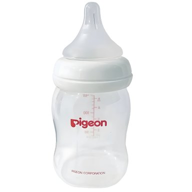 MAMADERA PIGEON 862 160ML 0 A 3 MESES SOFTOUCH POLIPROPILENO TRANSPARENTE - 1