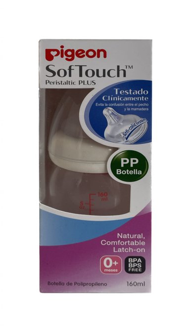MAMADERA PIGEON 862 160ML 0 A 3 MESES SOFTOUCH POLIPROPILENO TRANSPARENTE - 3