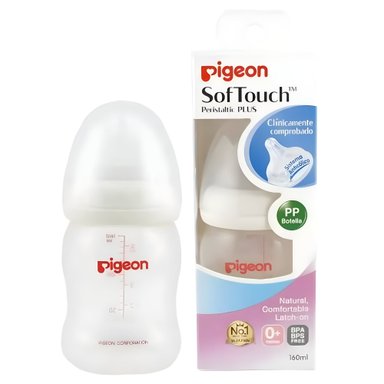 MAMADERA PIGEON 862 160ML 0 A 3 MESES SOFTOUCH POLIPROPILENO TRANSPARENTE - 7