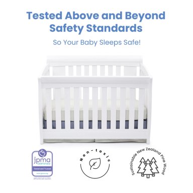 CUNA DELTA CHILDREN 7846-026 MADERA SOLIDA GRIS CLERMONT - 5