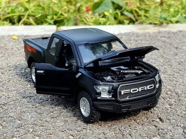 FORD RAPTOR F-150 ESCALA 1:32 NEGRA MINIAUTO - 4