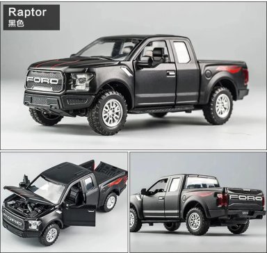 FORD RAPTOR F-150 ESCALA 1:32 NEGRA MINIAUTO - 5