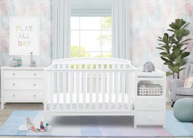 CUNA CONVERTIBLE DELTA CHILDREN 74804-100 MADERA BLANCO Y MUDADOR ROYAL - 5