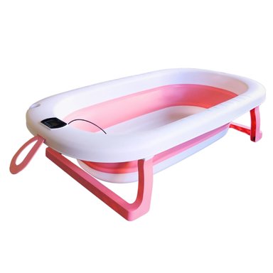 BAÑERA COBABY COB33280-R PLEGABLE CON HAMACA Y TERMOMETRO ROSA - 2