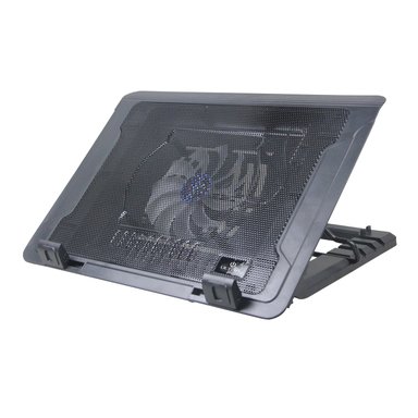 VENTILADOR ULTRA NOTEBOOK 10 A 17 PULGADAS 2 PUERTOS USB LUZ AZUL - 1
