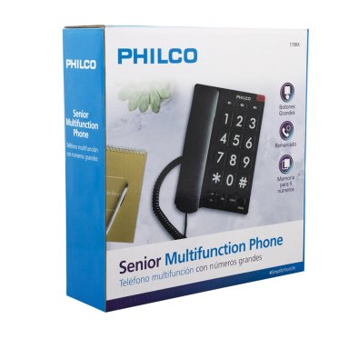 TELEF. NUMEROS GRANDES PHILCO NEGRO 170BK - 2