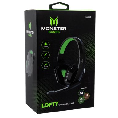 AUDÍFONOS GAMER MONSTER GAMES HEADSET PLUG ESTEREO - 4