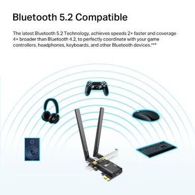 ROUTER TP-LINK AX1800 WI-FI 6 BLUETOOTH 5.2 PCIE ADAPTER - 4