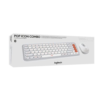 KIT TECLADO Y MOUSE LOGITECH POP ICON, ESPAÑOL, BLANCO - 4