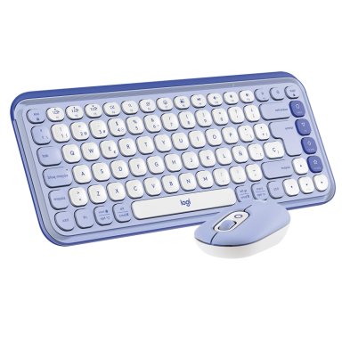 KIT TECLADO Y MOUSE LOGITECH POP ICON, ESPAÑOL, LILA - 3