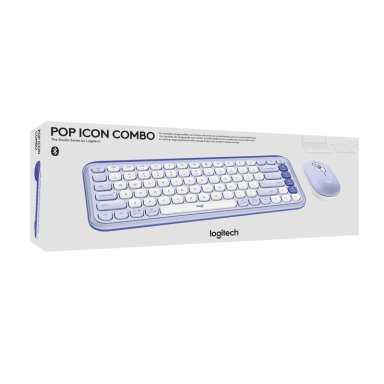 KIT TECLADO Y MOUSE LOGITECH POP ICON, ESPAÑOL, LILA - 4