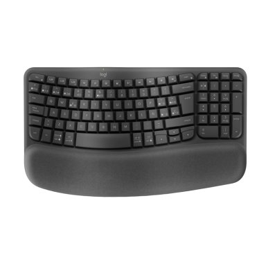TECLADO INALAMBRICO ERGONOMICO LOGITECH WAVE KEYS GRAFITO - 1