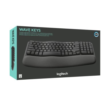 TECLADO INALAMBRICO ERGONOMICO LOGITECH WAVE KEYS GRAFITO - 4