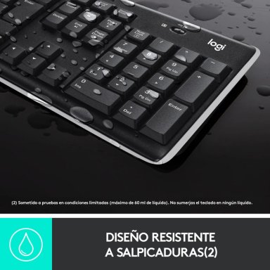 TECLADO INALAMBRICO LOGITECH K270 RECEPTOR 2.4 GHZ NEGRO - 6