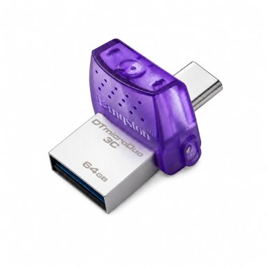 PENDRIVE KINGSTON DATATRAVELER MICRODUO 3C 64GB USB Y USB-C - 1