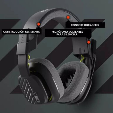 ASTRO GAMING A10 AUDIFONOS GEN 2 CON CABLE PARA PS NEGRO - 2