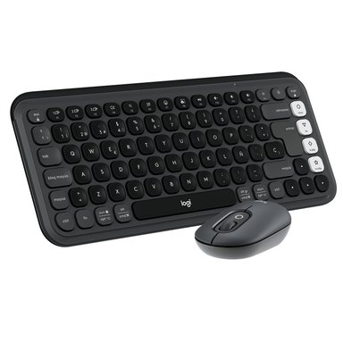KIT TECLADO Y MOUSE LOGITECH POP ICON, ESPAÑOL, GRAFITO - 3