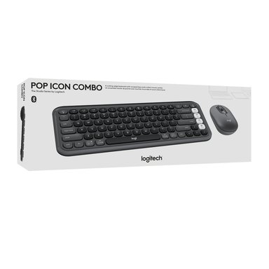 KIT TECLADO Y MOUSE LOGITECH POP ICON, ESPAÑOL, GRAFITO - 4
