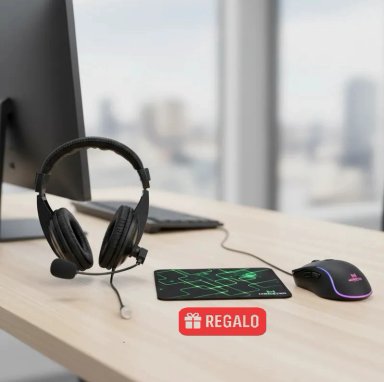 COMBO MONSTER AUDIFONO + MOUSE MULTICOLOR 29MTGH550BK+29MTGM1042 - 1