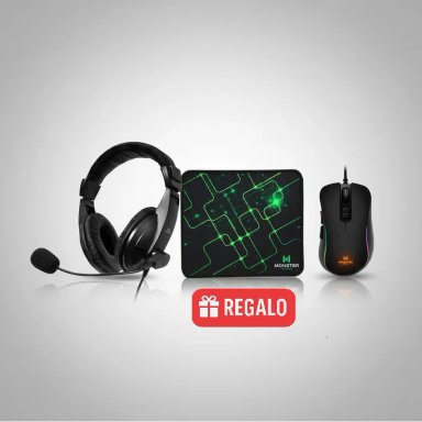 COMBO MONSTER AUDIFONO + MOUSE MULTICOLOR 29MTGH550BK+29MTGM1042 - 2