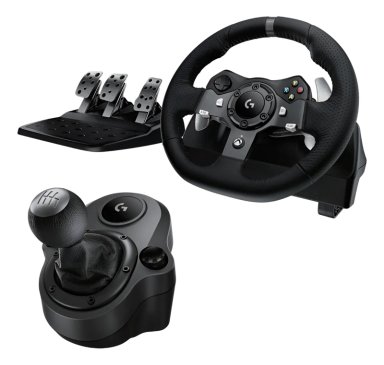 KIT VOLANTE G920 XBOX PC + PALANCA CAMBIOS NEGRO COM02 - 1