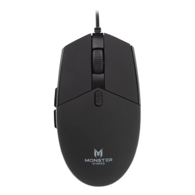 MOUSE GAMER MONSTER TIDE 3200DPI 5 BOTONES NEGRO - 1