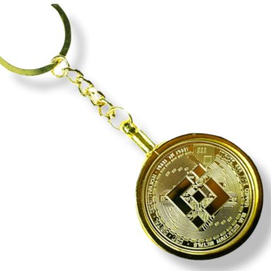 LLAVERO BINANCE GOLD DE LUJO. AJ20 - 1