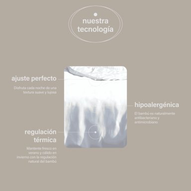 SET FUNDA DE PLUMON PREMIUM 100% BAMBU ORGANICO 300 HILOS SUPER KING - 5