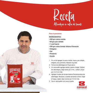 POMAROLA SALSA DE TOMATE ITALIANA 1KG - 6