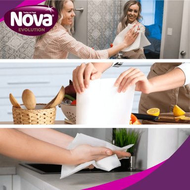 TOALLA DE PAPEL NOVA EVOLUTION ABSORB MEGA ROLLO 2 UN 26MT - 4