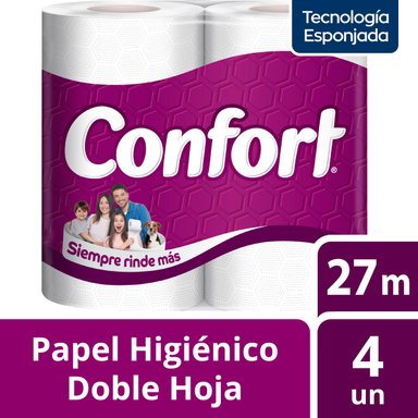 PAPEL HIGIÉNICO CONFORT 4 UN 27 MT - 1