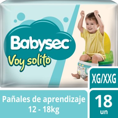 PAÑALES DE BEBE  BABYSEC VOY SOLITO 18 UN XG/XXG - 1