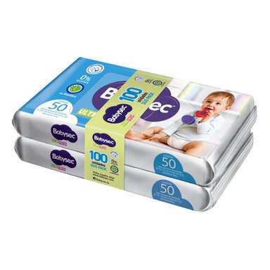 TOALLITAS HUMEDAS BABYSEC ULTRA PACK 100 UN - 2