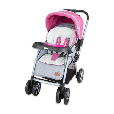 COCHE CUNA VOYAGE VG710 ROSADO - 1