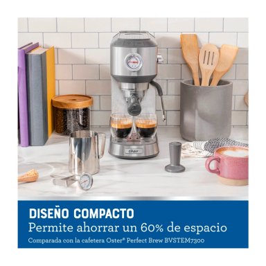 CAFETERA ESPRESSO COMPACTA OSTER BVSTEM7200 15BAR 1350W GRIS - 4