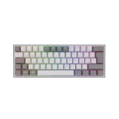 TECLADO INALAMBRICO REDRAGON FIZZ PRO K616-RGB WHITE/GREY - 1