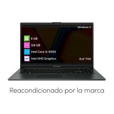 NOTEBOOK ASUS VIVOBOOK GO INTEL i3 8GB 128GB SSD 15.6' FHD REACONDICIONADO - 4