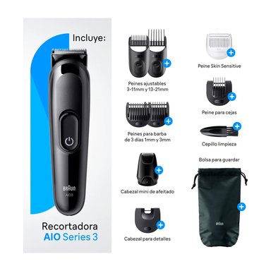 AFEITADORA BRAUN AIO03 SERIES 3 KIT 10 EN 1 - 3