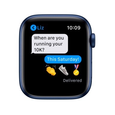 RELOJ APPLE WATCH SERIES 6 40MM GPS BLUE ALUMINUM CASE DEEP NAVY SPORT BAND - 4