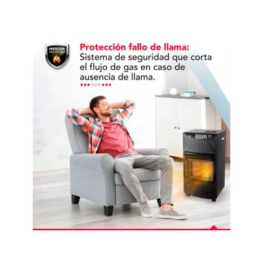 ESTUFA GAS THORBEN GL 15K NEGRA - 5