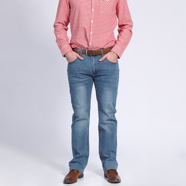 JEANS HOMBRE POTROS DENIM LINEA SPANDEX REGULART FIT - 1