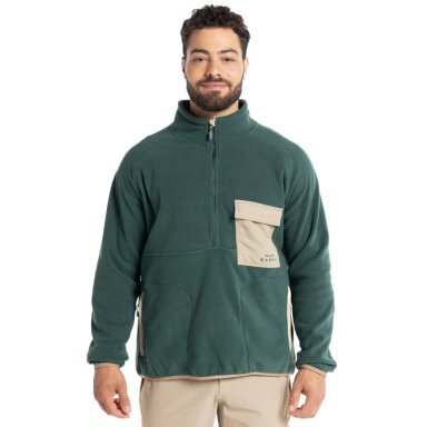 MEN'S PUELO 1/4 ZIP FLEECE | VERDE PETRÓLEO - 1