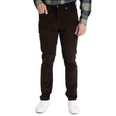 PANTALON COTELE 5 BOLSILLOS REGULAR FIT | CAFÉ OSCURO - 1