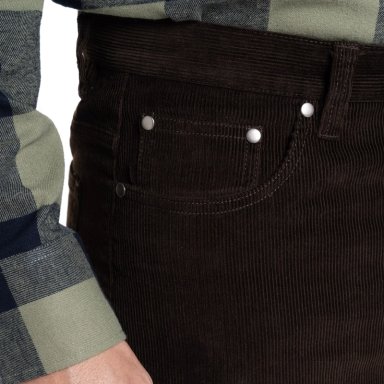 PANTALON COTELE 5 BOLSILLOS REGULAR FIT | CAFÉ OSCURO - 3