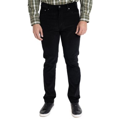 PANTALON COTELE 5 BOLSILLOS REGULAR FIT | NEGRO - 1