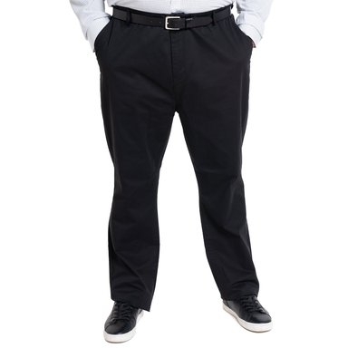 PANTALÓN FRENTE PLANO SPANDEX REGULAR FIT | NEGRO - 1