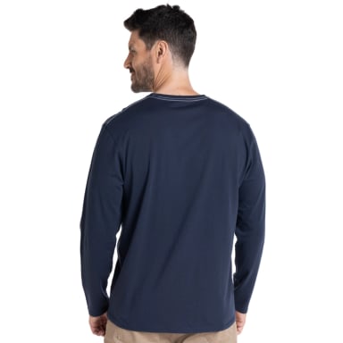 POLERA MANGA LARGA JERSEY ESTAMPADO FRONT | AZUL MARINO - 2